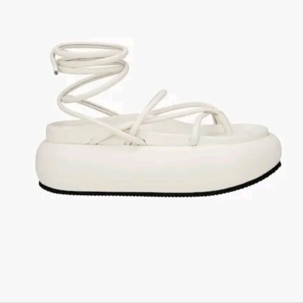 Zara Atelier Leather chunky platform lace up strappy sandal - Picture 5 of 6